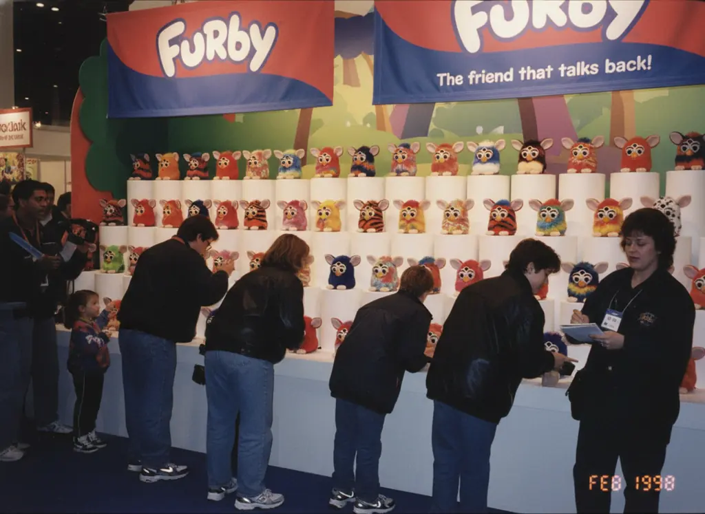 1998 Furby at New York Toy Fair display