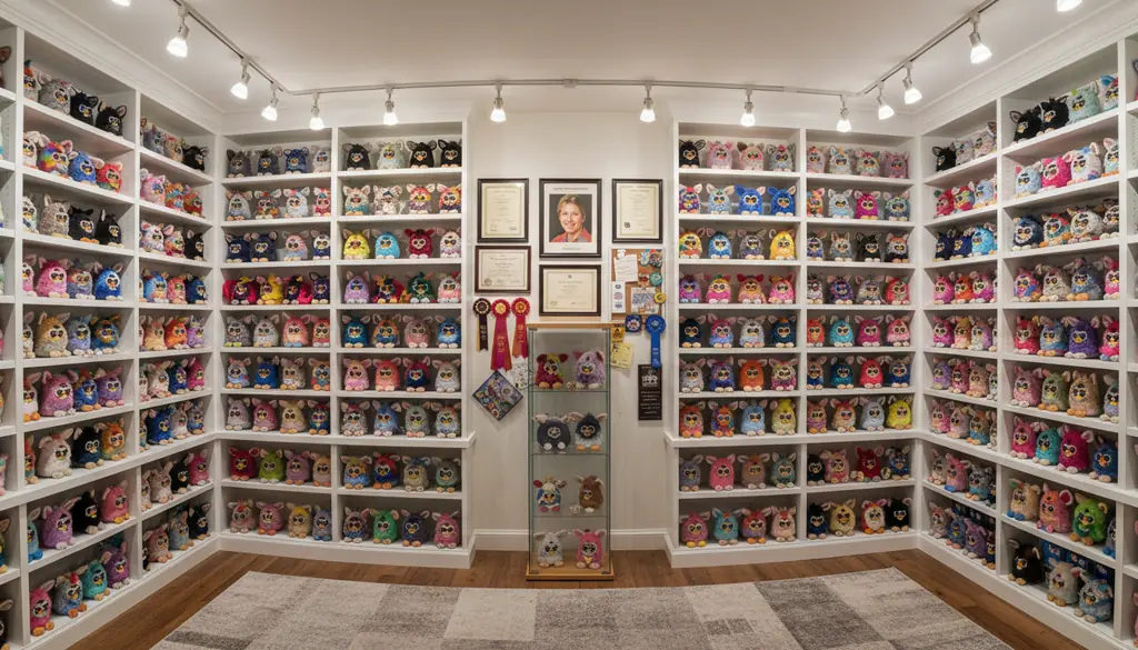 Extensive Furby collection organized by language generation