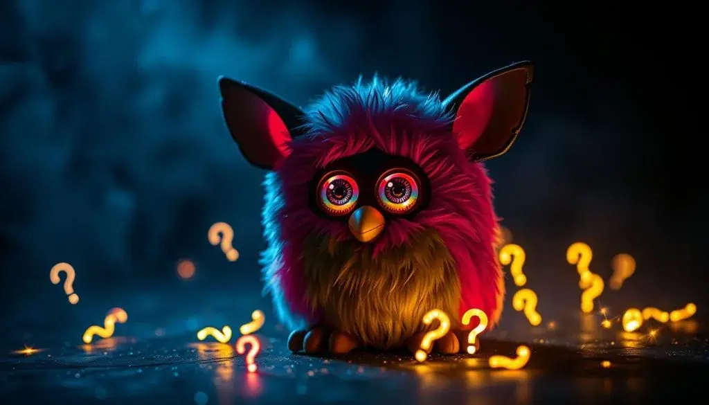 Furby revealing secret features with mysterious glowing effects Furby revealing secret features with mysterious glowing effects