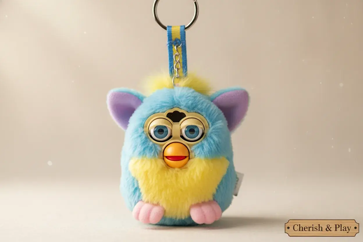 well-cared-for furby keychain showing results of proper maintenance