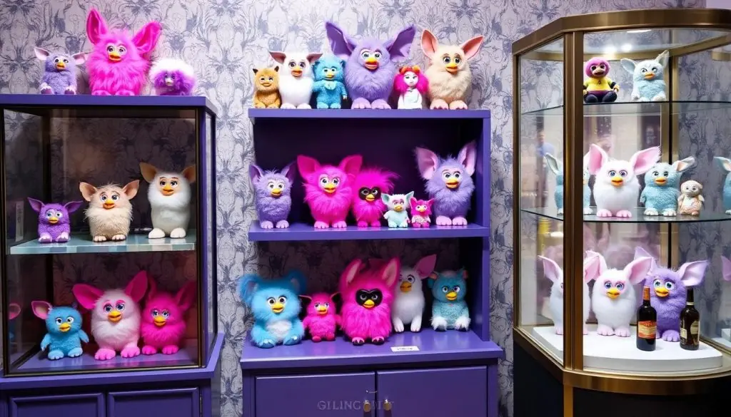 Display your Furby vintage collection with themed shelving or glass display cases.