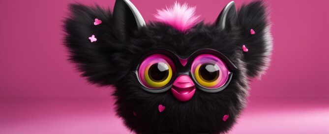 black and pink furby