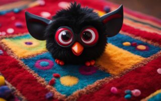 black and red furby