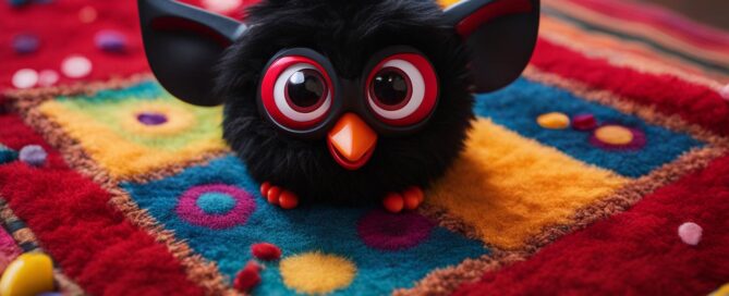 black and red furby