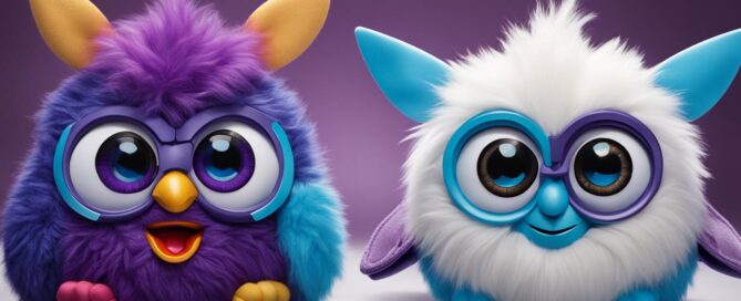 blue and purple furby