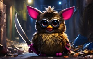 furby with knife