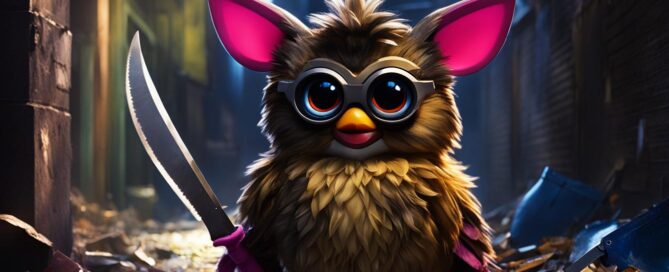 furby with knife