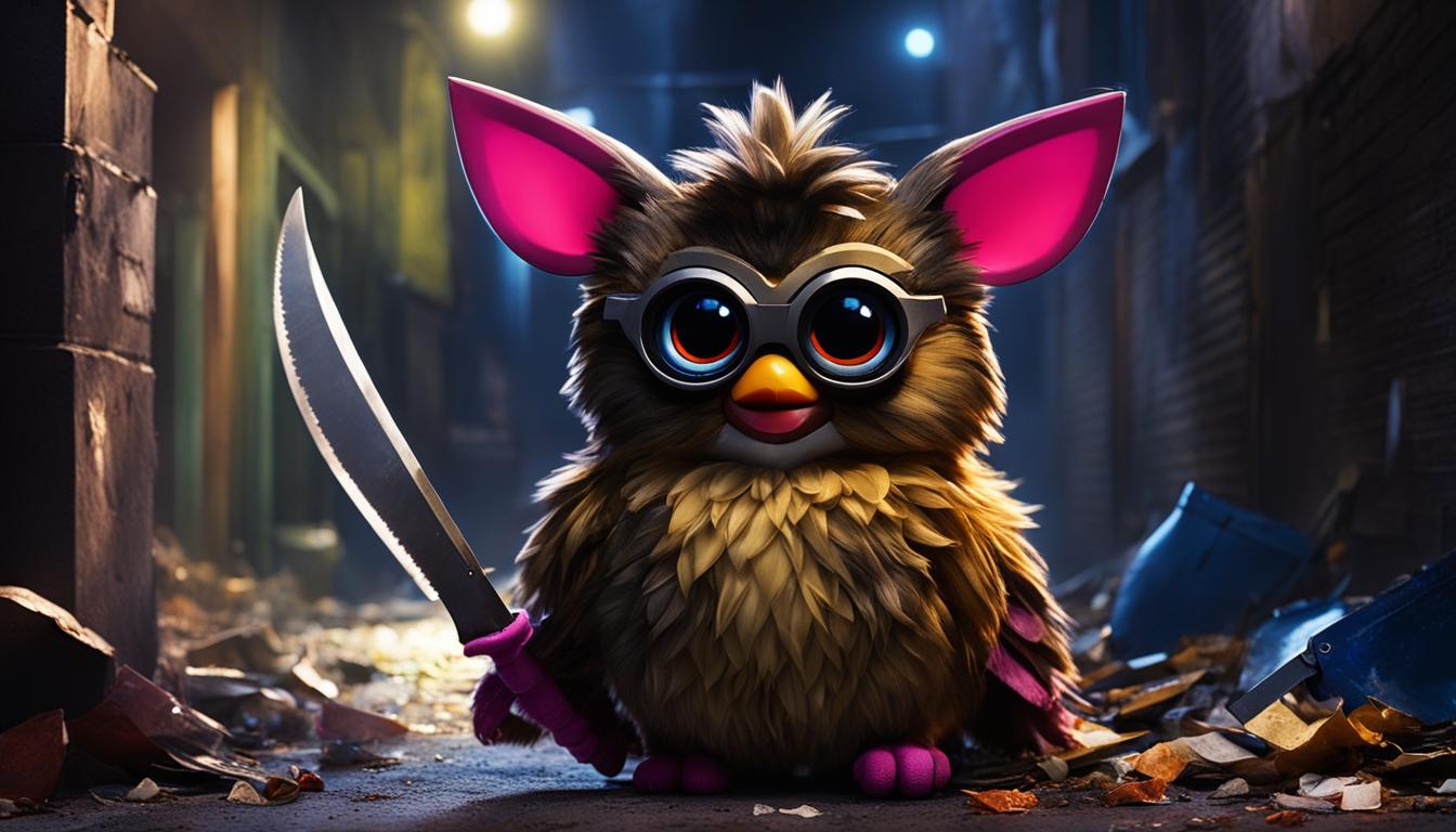 furby with knife