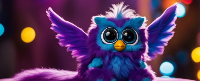 purple and blue furby