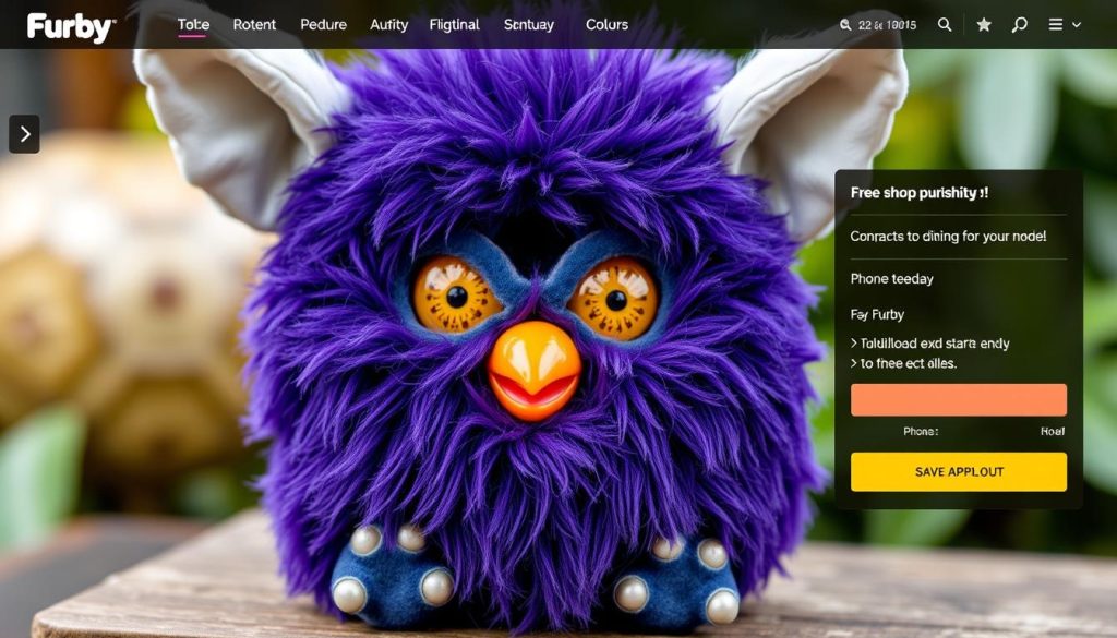 Original Furby for sale on a vintage toy collector's website