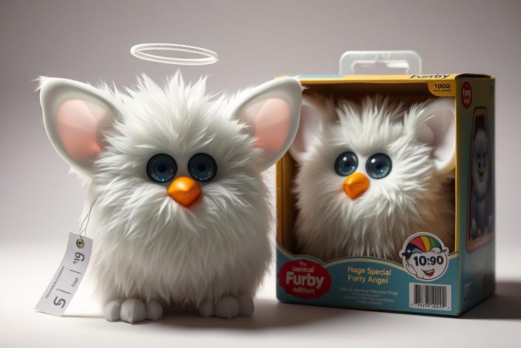 A rare Special Furby Angel edition with original packaging and price tag