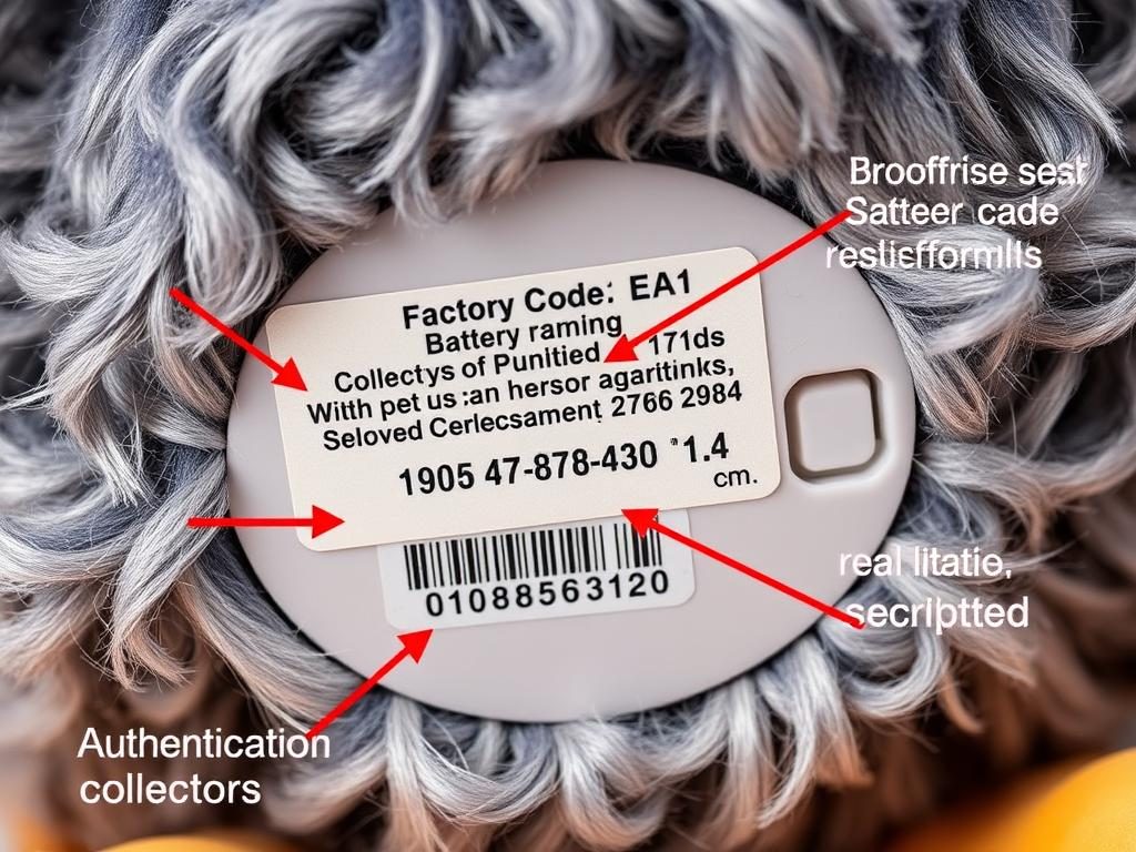Authentic 1998 Furby identification points including factory codes and markings