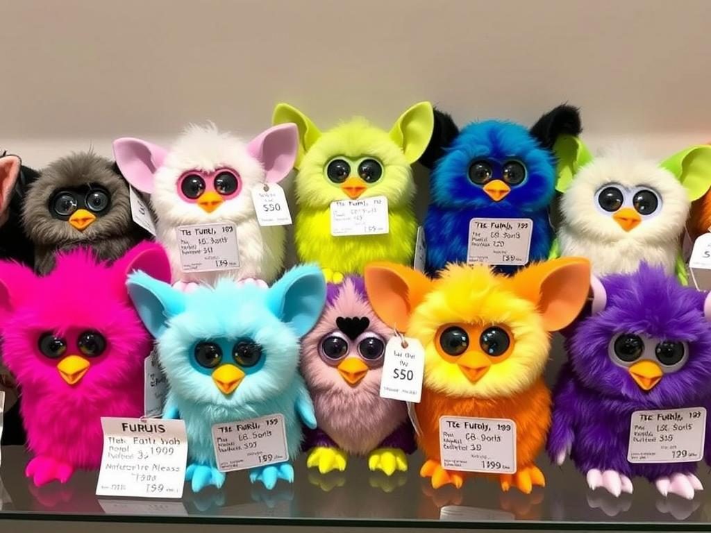 Rare vintage Furby models with collector price tags