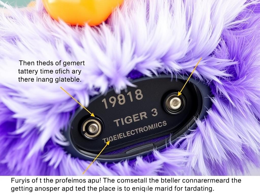 Authentic 1998 Furby identification marks and features
