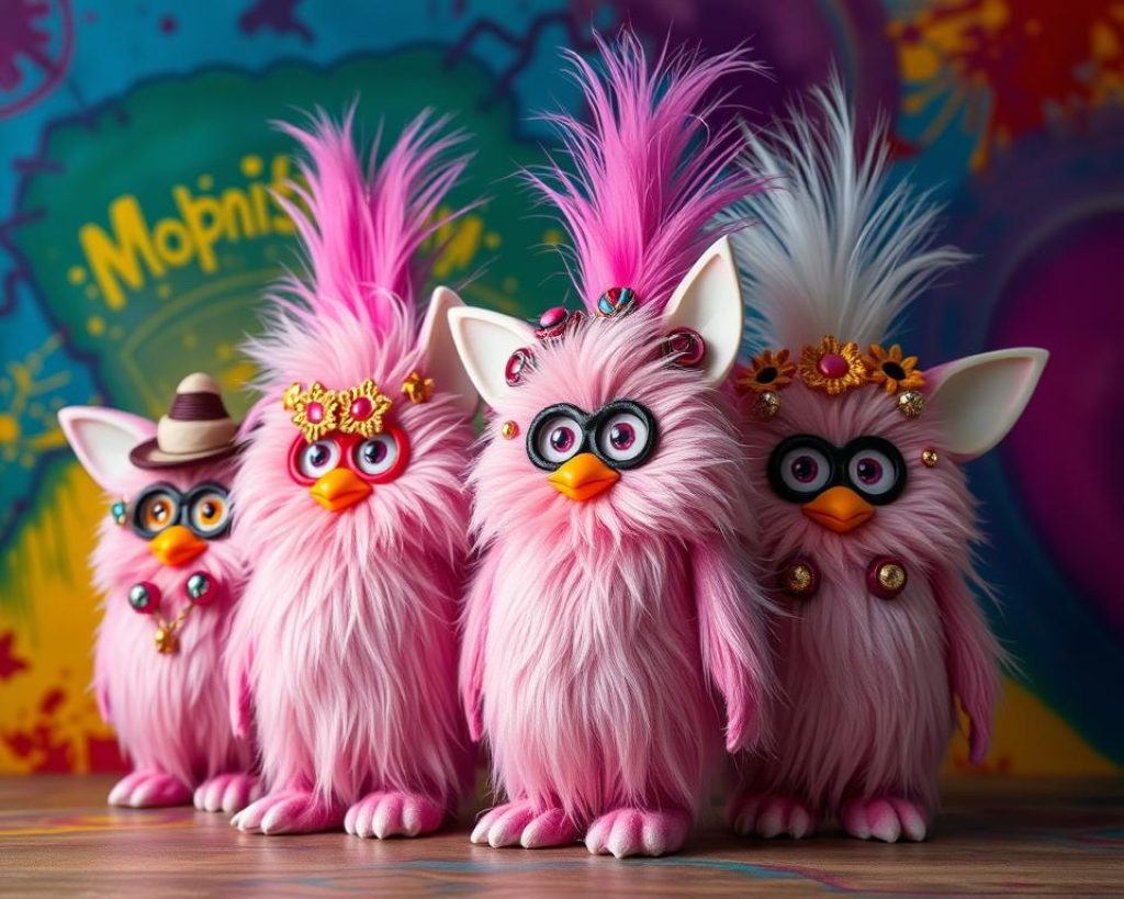 Custom modified 'Long Furby' art pieces