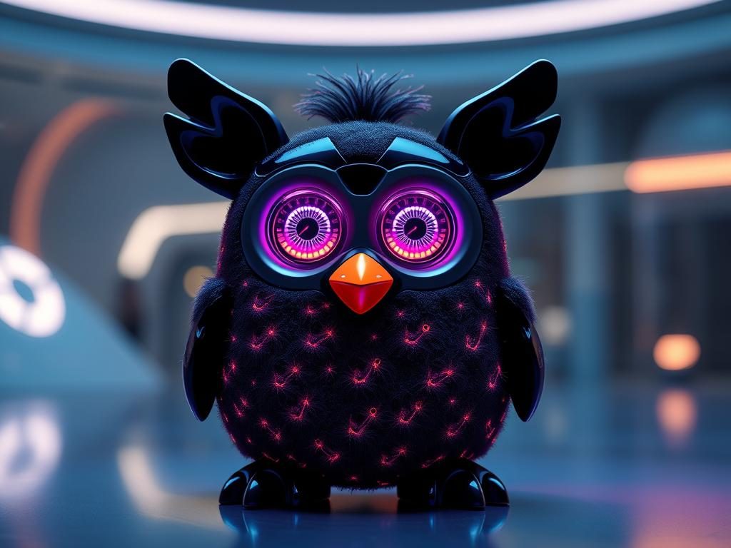 2023 AI-powered Furby model showing the latest chapter in the history of Furby