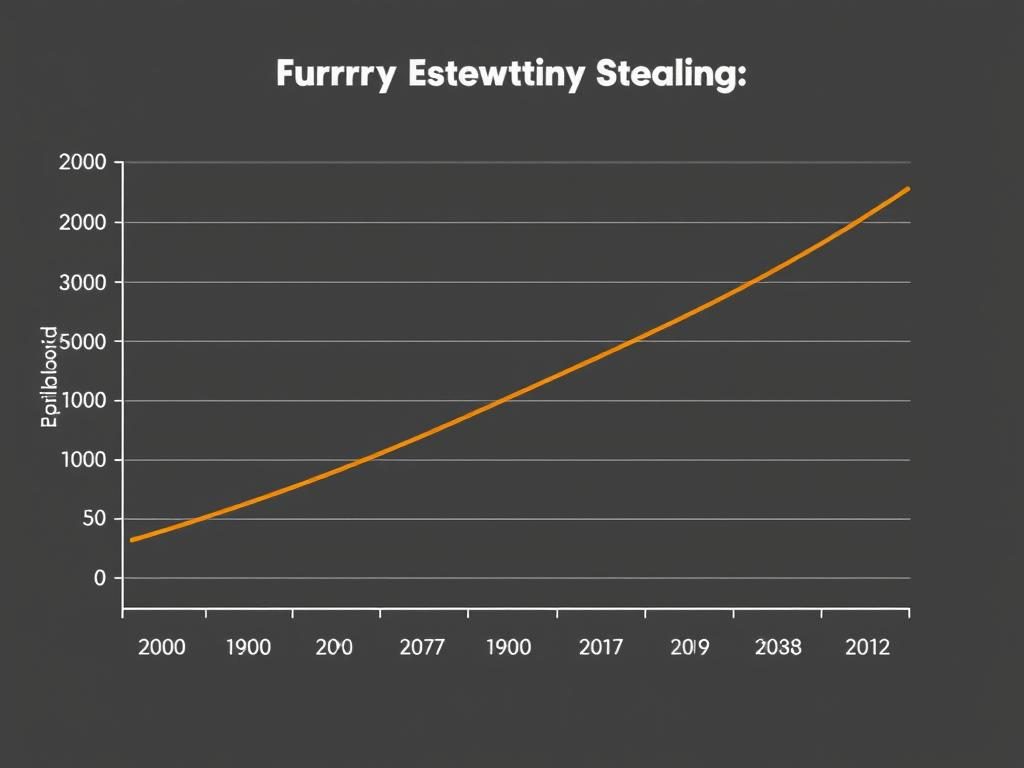 A graph showing the estimated growth of the furry fandom from 2000 to 2023
