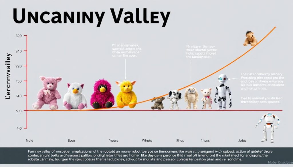 A graph showing the uncanny valley effect, with Furbies placed in the dip where things become furby creepy