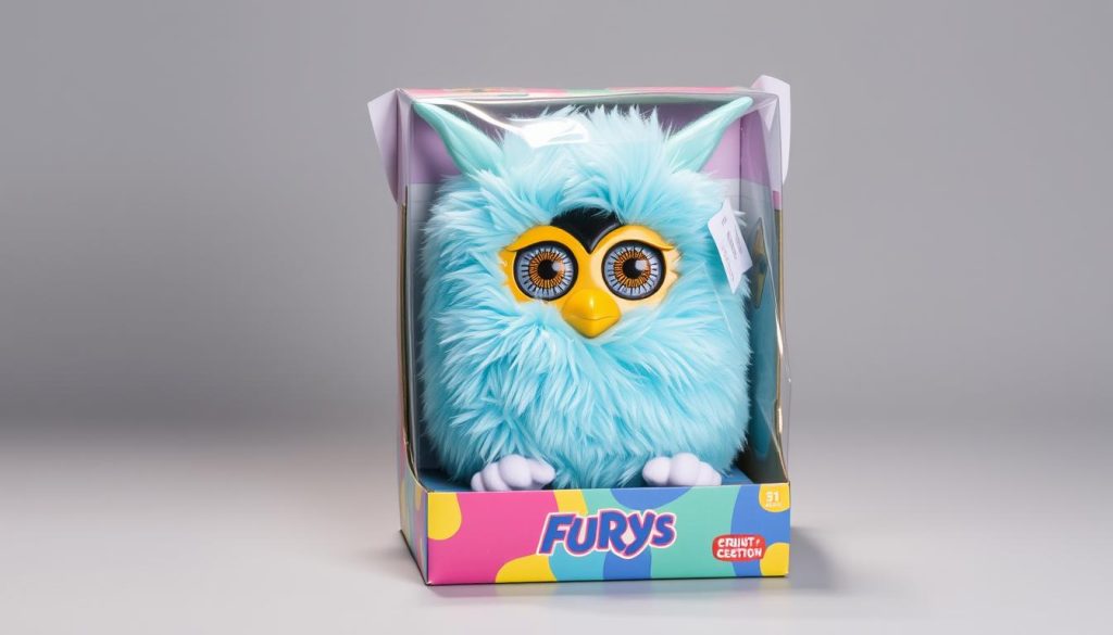 A mint condition 1998 Furby still in original packaging worth significantly more than used models
