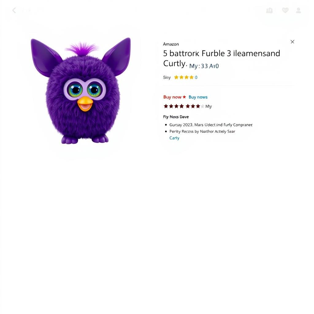 Amazon product page showing the latest 2023 Furby model for sale