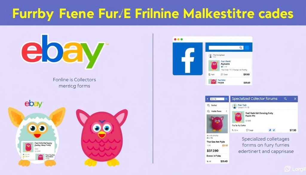 Comparison of different online platforms for buying and selling collectible Furbies