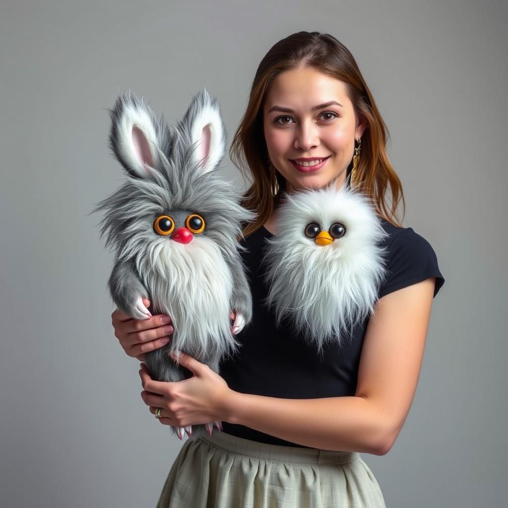 Emma Chen with her Long Furby creation 'Elongated Elegance'