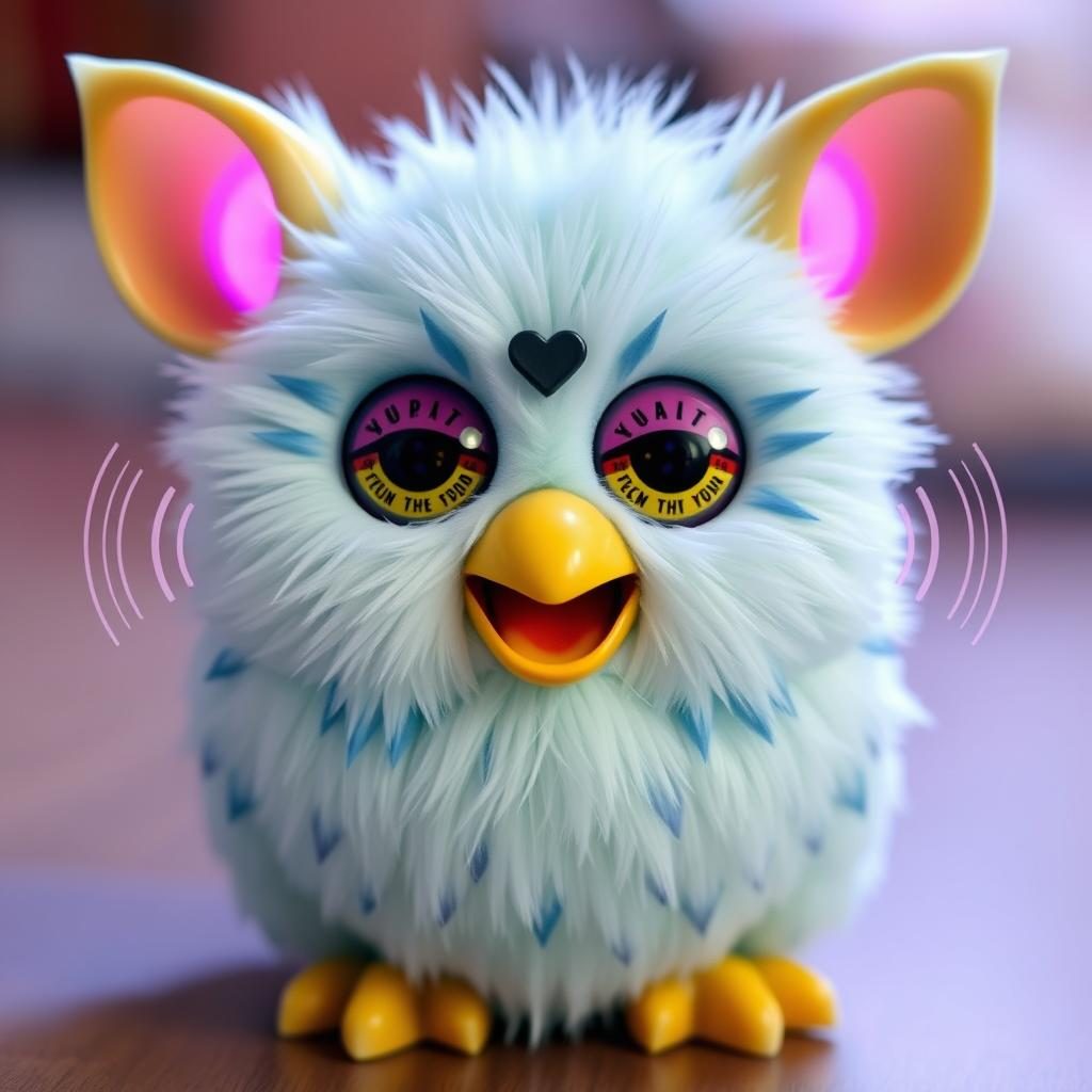 Furby in Copycat mode repeating phrases with voice effects