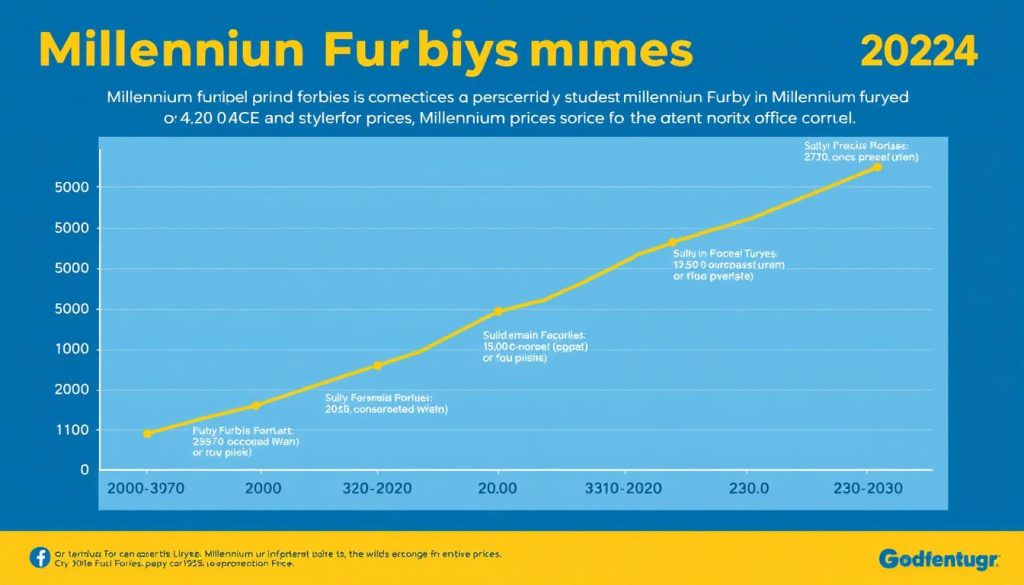 Graph showing Millennium Furby price trends from 2020-2024