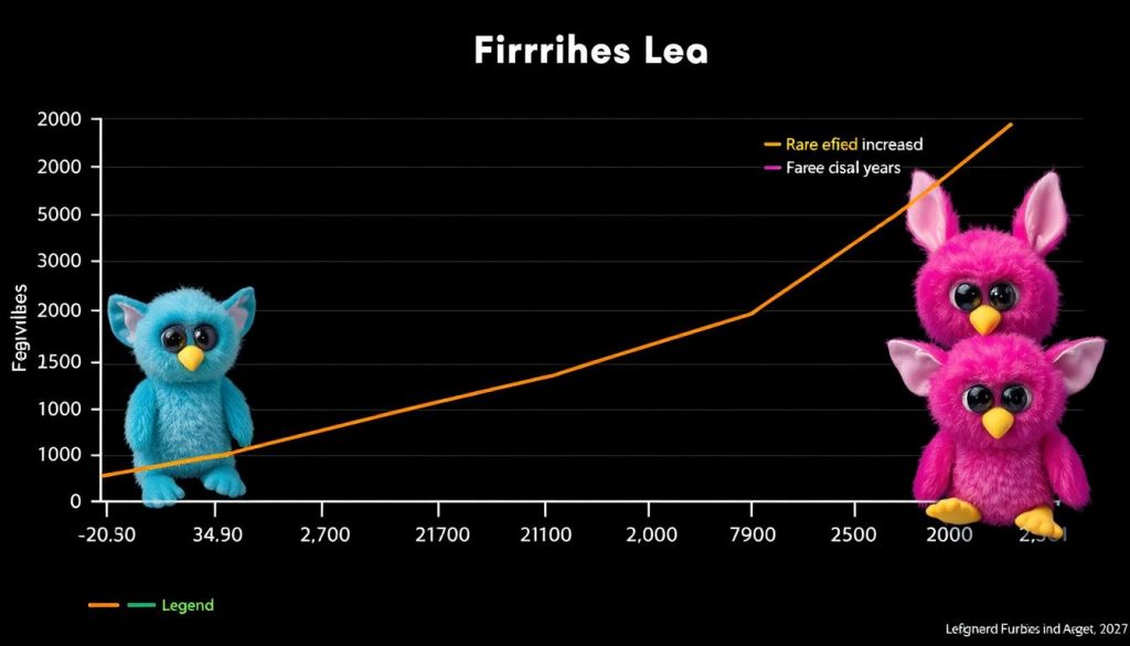 Graph showing increasing original Furby value trends over the past 5 years