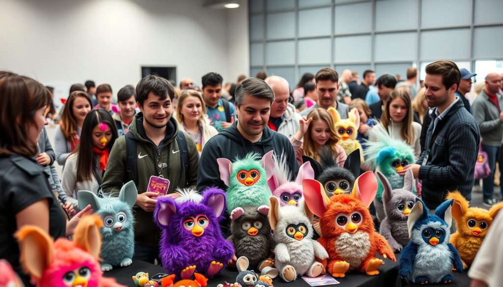 Modern Furby collector community showcasing customized vintage Furbys