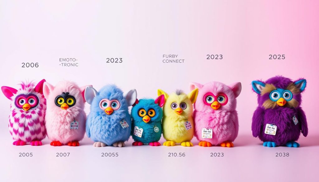 Modern Furby generations (2005-2023) with price comparisons for furby price guide reference
