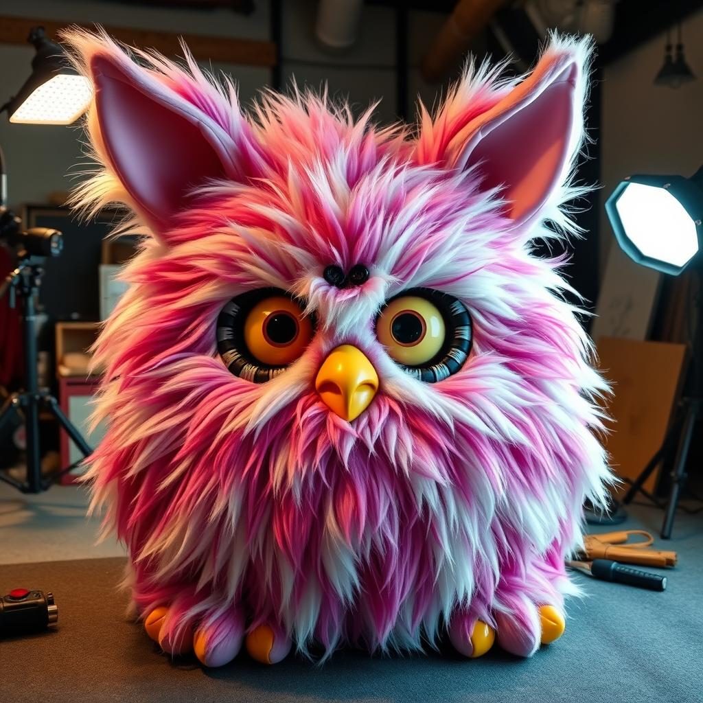Professional artist-made Giant Furby with custom features