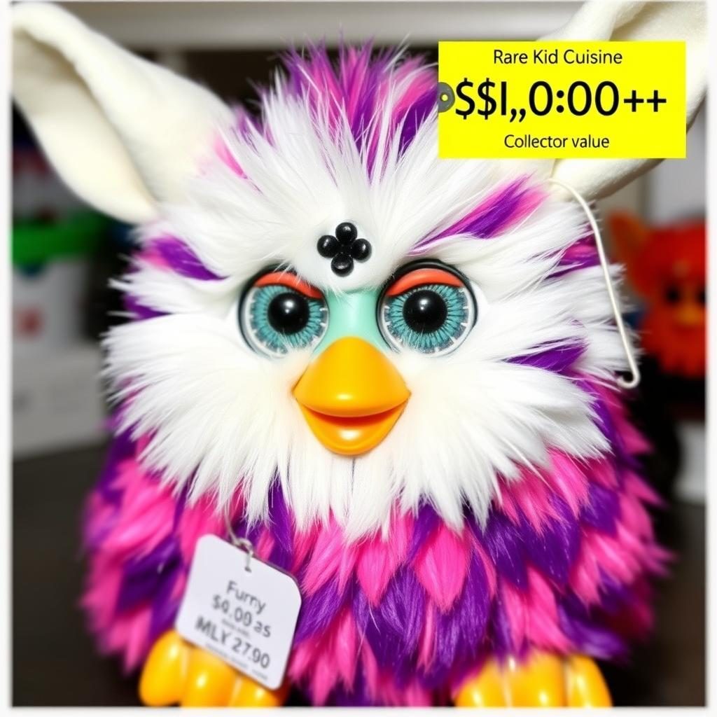 Rare Kid Cuisine Furby with price tag showing high collector value